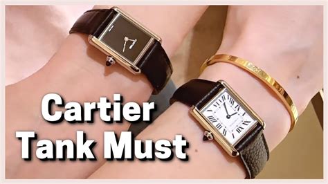 cartier tank must gold|cartier tank must vs francaise.